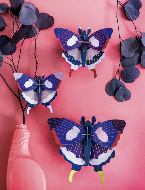 papillons violet trois petits