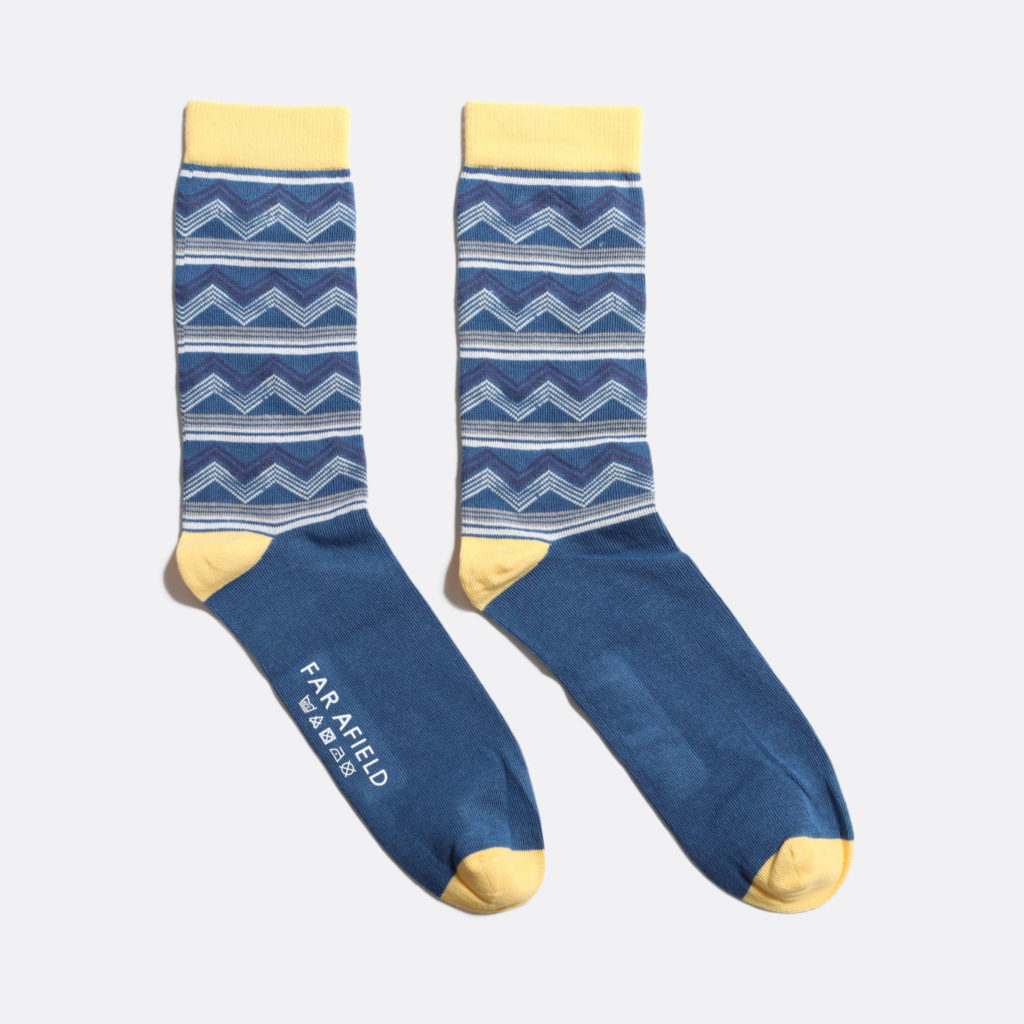 chaussettes pacific stripe navy bleu marine