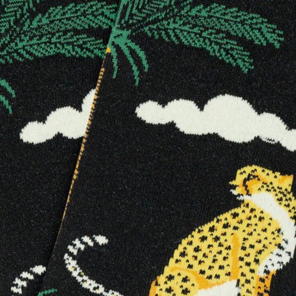 chaussettes léopard noir jimmy lion