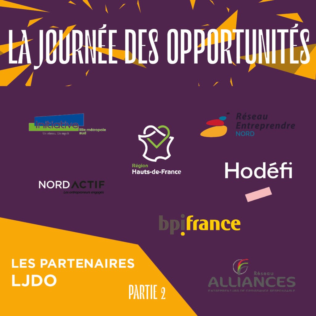 partenaires : Région Hauts-de-France, initiative, nordactif, bpifrance, alliances, hodéfi, réseau entreprendre
