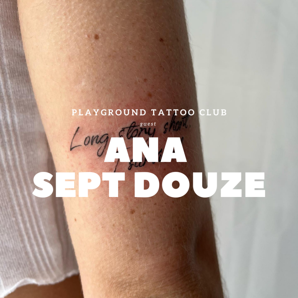 tatouage bras de Ana sept douze
