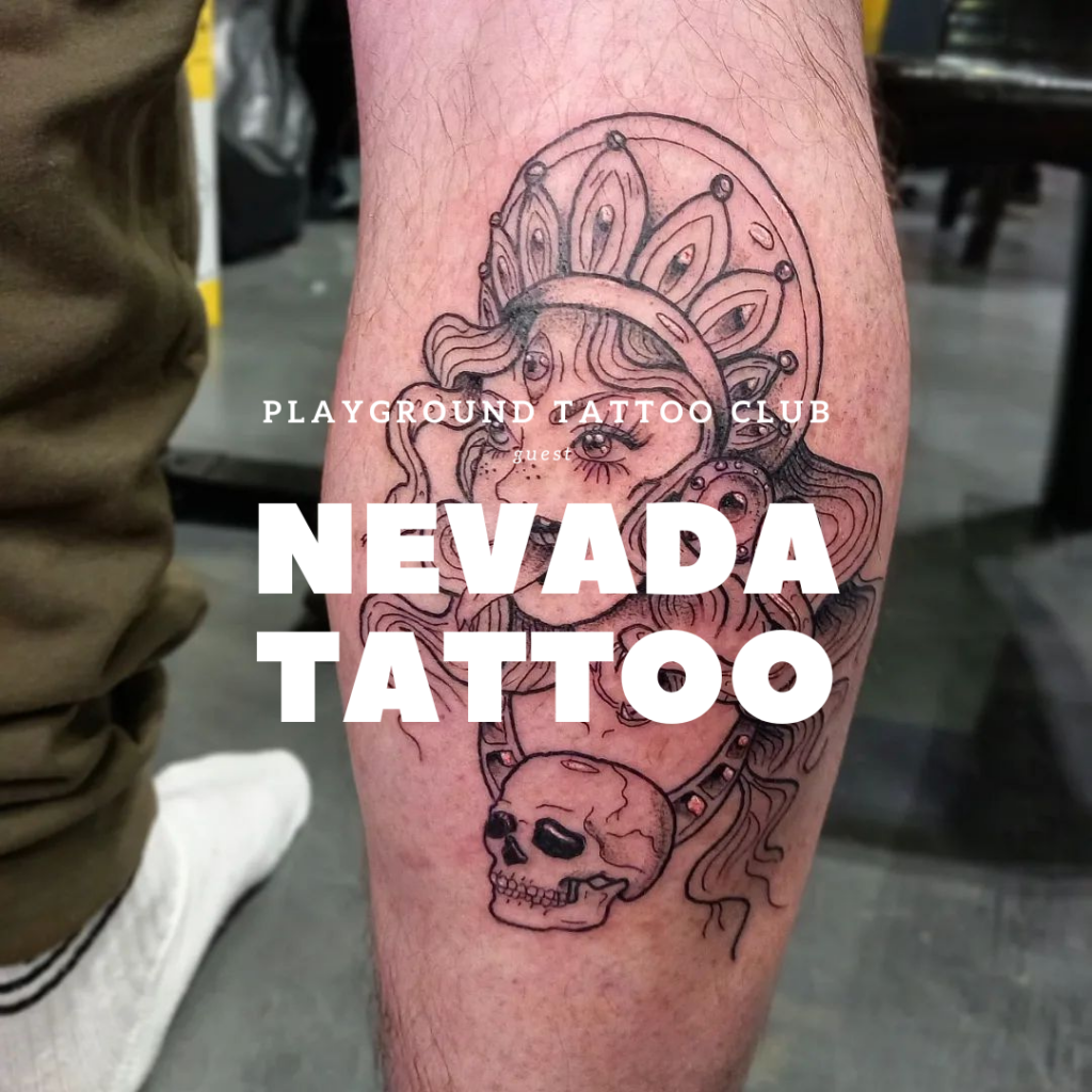 tatouage mollet Nevada tattoo