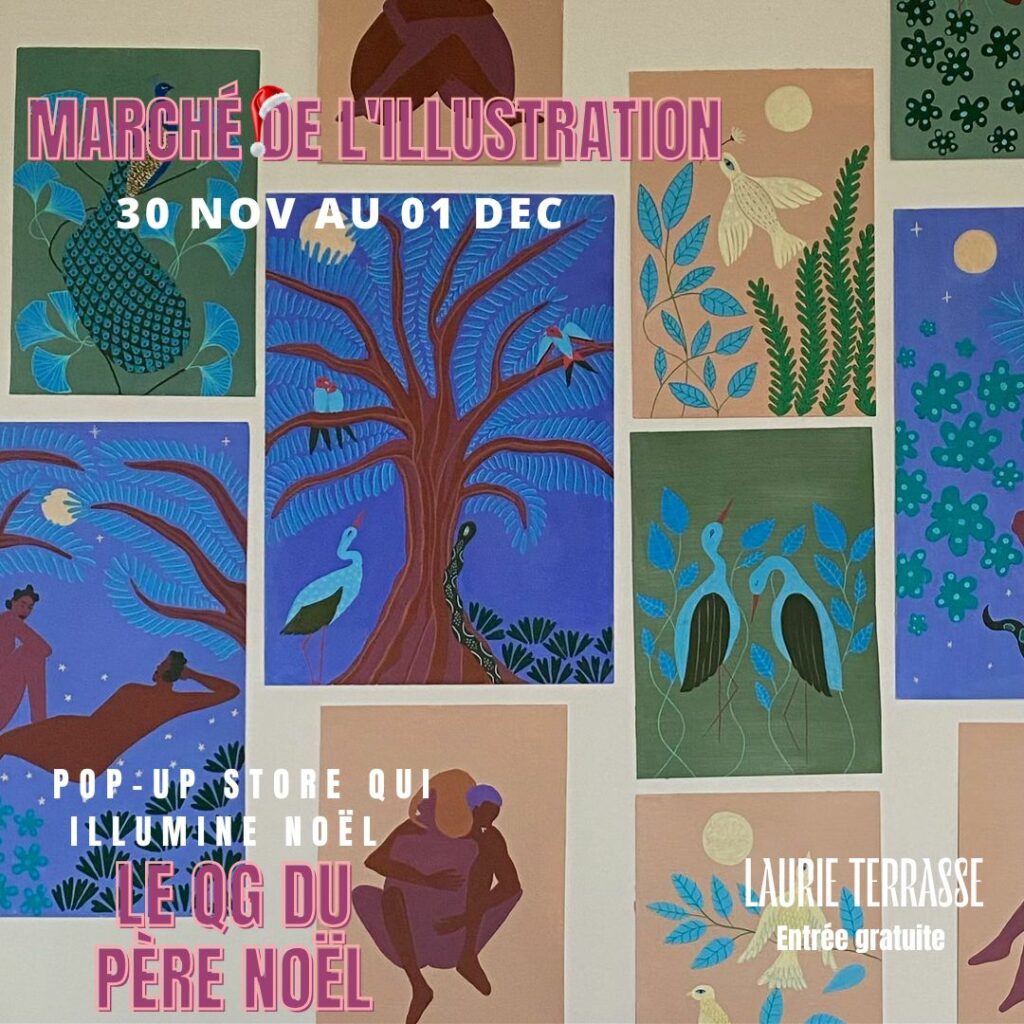 marché de noël de l'illustration au Grand Playgroun du 31 novembre au 1er décembre 2025