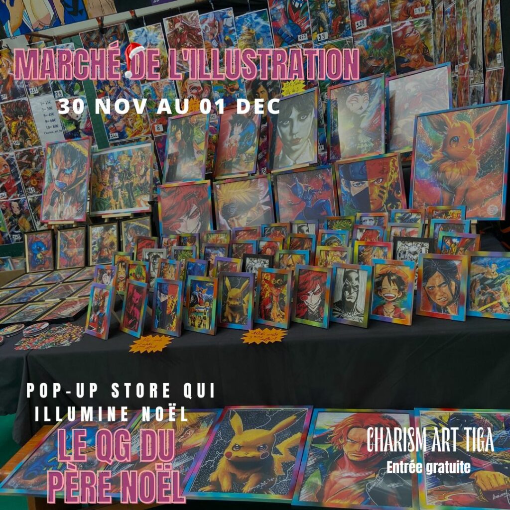 marché de noël de l'illustration au Grand Playgroun du 31 novembre au 1er décembre 2025