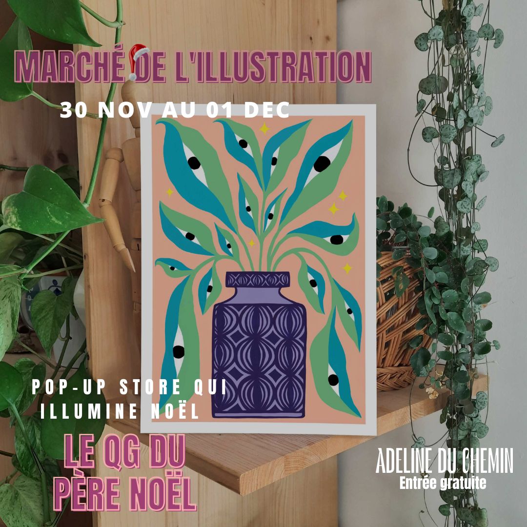 marché de noël de l'illustration au Grand Playgroun du 31 novembre au 1er décembre 2025