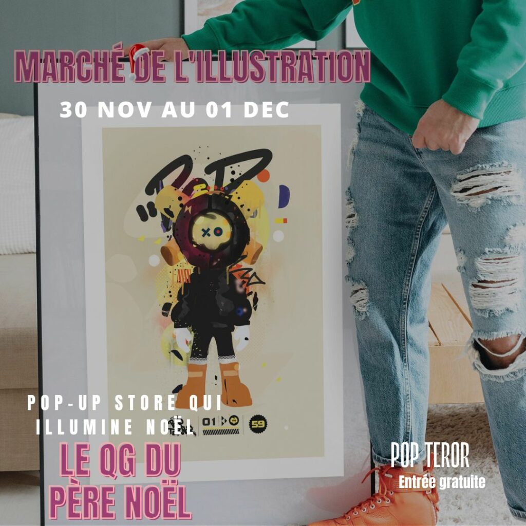 marché de noël de l'illustration au Grand Playgroun du 31 novembre au 1er décembre 2025