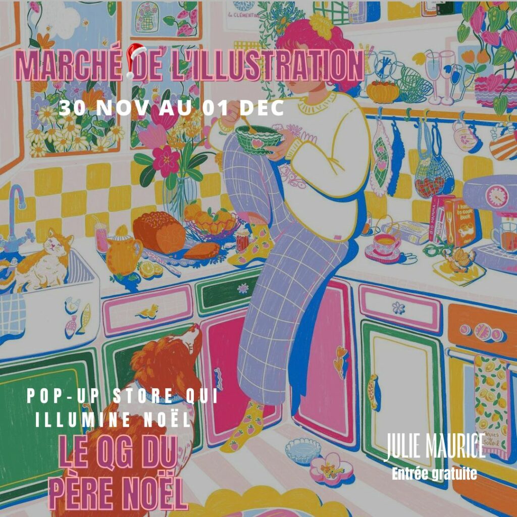 marché de noël de l'illustration au Grand Playgroun du 31 novembre au 1er décembre 2025