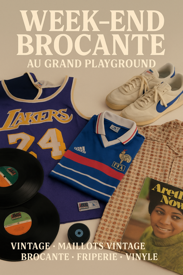 affiche Week end brocante au Grand Playground